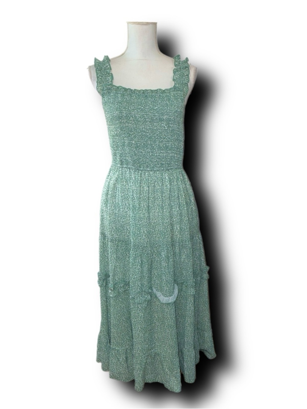 Scarlet Darkness Women Spring Floral Long Smocked Cottagecore Midi Sundress - Picture 6 of 8
